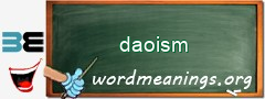 WordMeaning blackboard for daoism